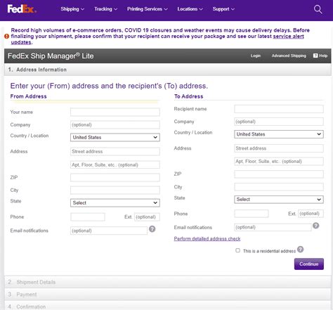 Fedex how to print - Step 1 of 4: Enter contact details | Open FedEx account. Welcome! Let’s get started. Enter your details below to create your account. Already have an account? Log in. First name *. Last name *.